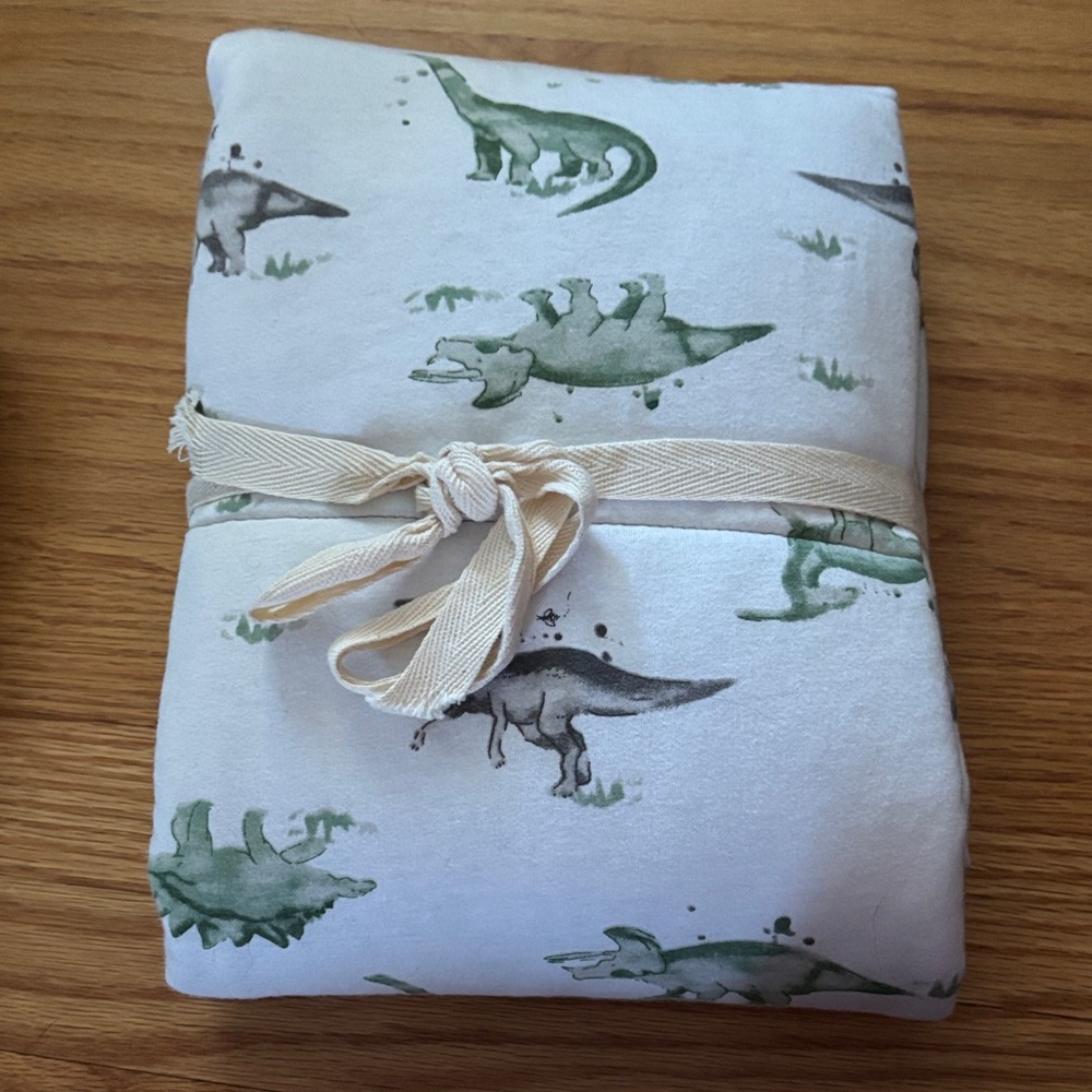Butts bees Dinosaur Print Baby Swaddle Blanket - Green & Gray Dino Pattern